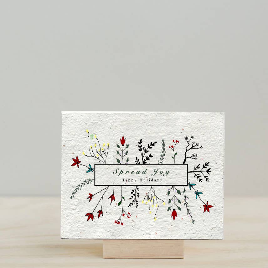christmas cards with wildflower seeds Wildflower Seed Holiday Cards