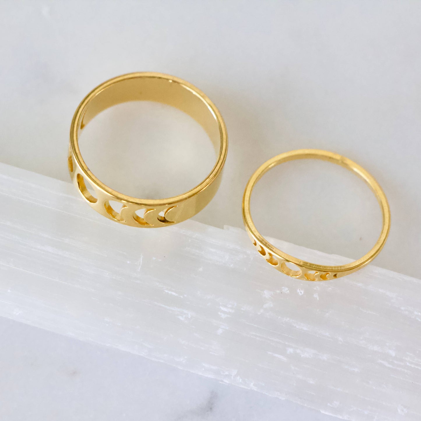 Moon Phase Ring - Tarnish Free: Cuff Ring - Storm and Sky Shoppe