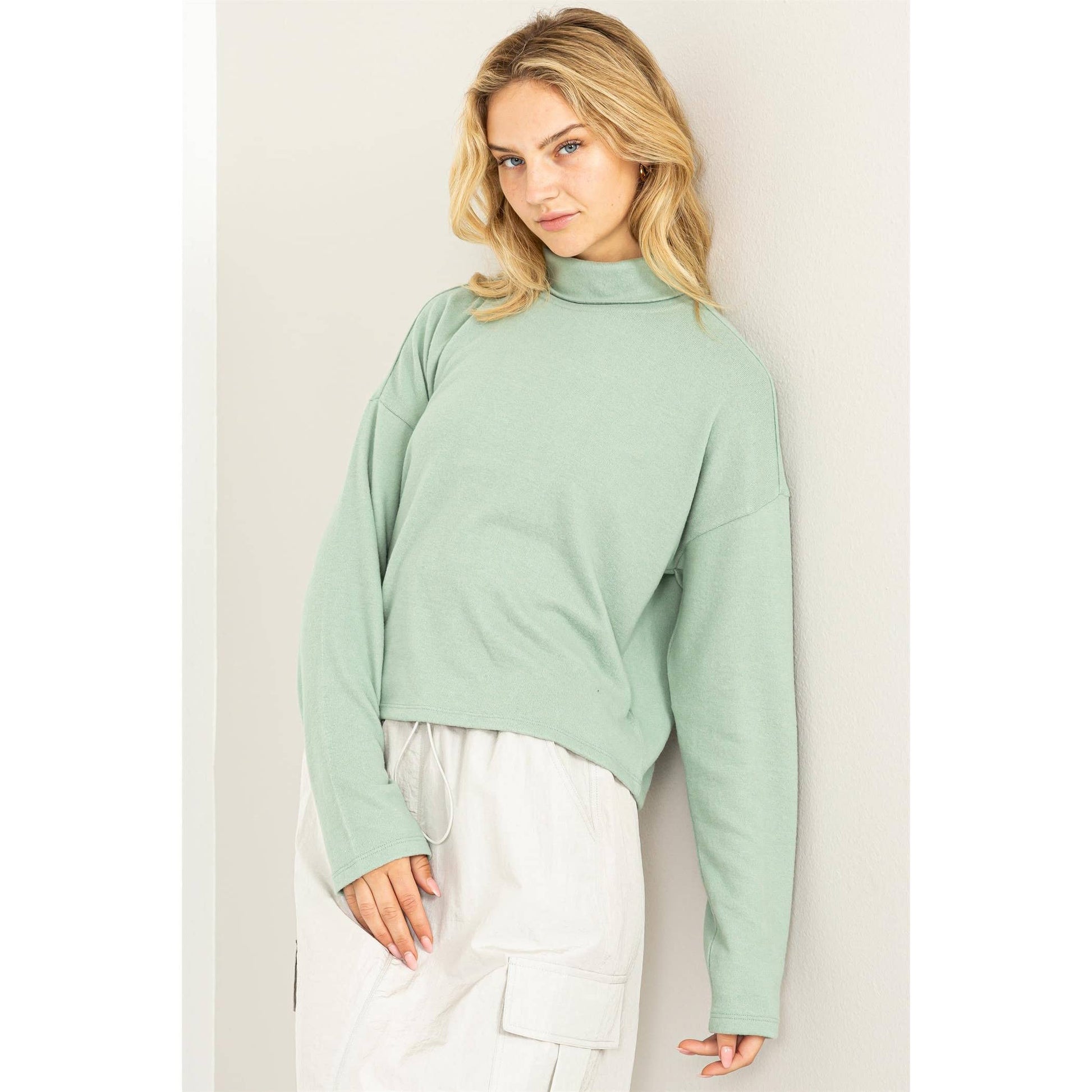 Drop Shoulders Turtleneck - Storm and Sky Shoppe