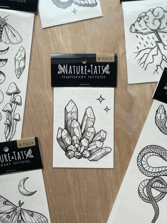 Crystal Quartz Temporary Tattoo: 1-Pack - Storm and Sky Shoppe