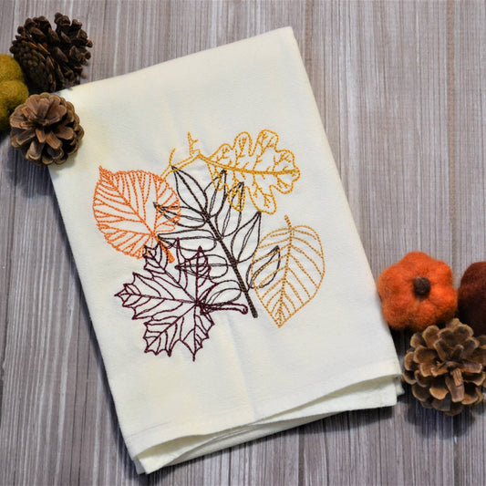 Autumn Leaves Tea Towel - Storm and Sky Shoppe - SewMuchMoreStore