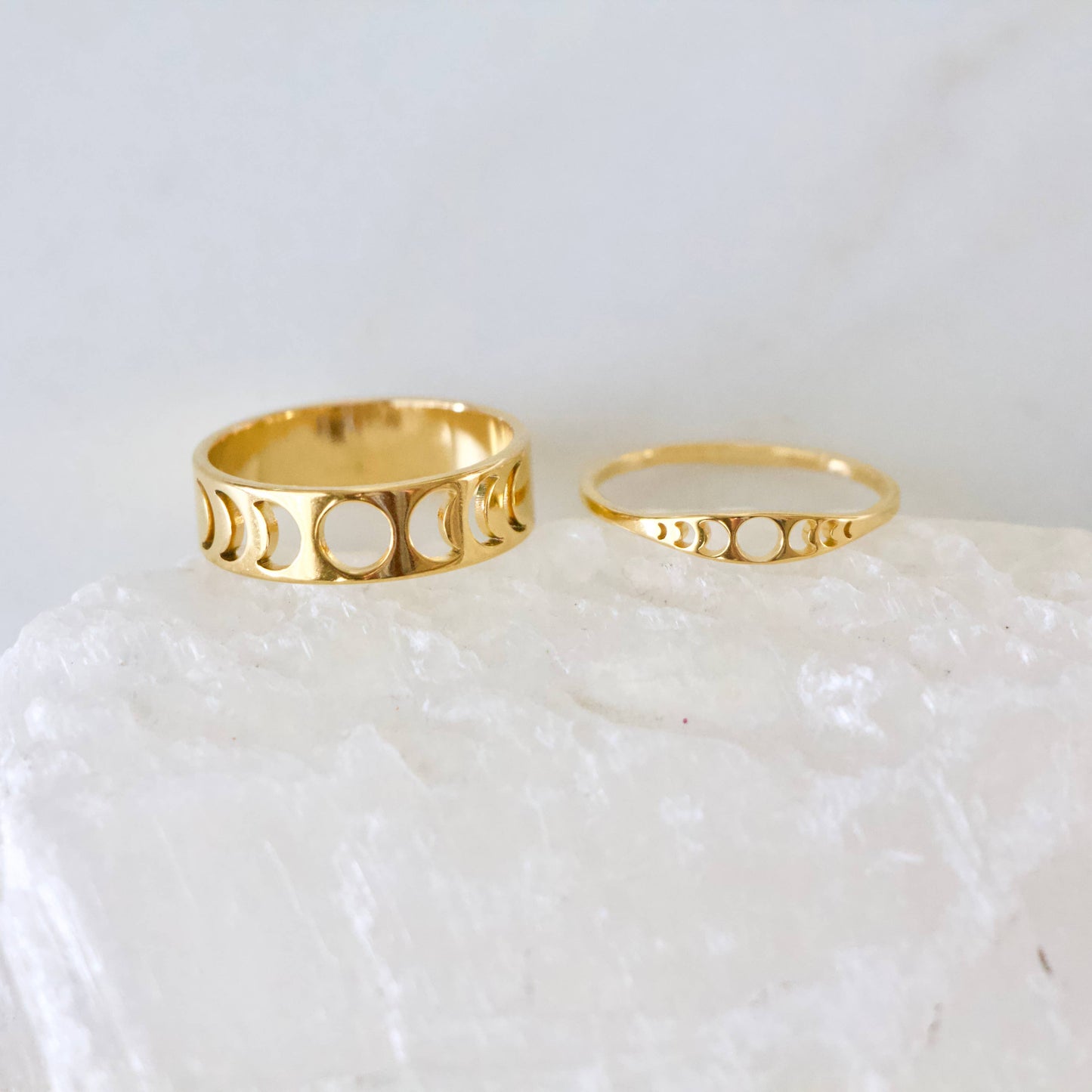 Moon Phase Ring - Tarnish Free: Cuff Ring - Storm and Sky Shoppe