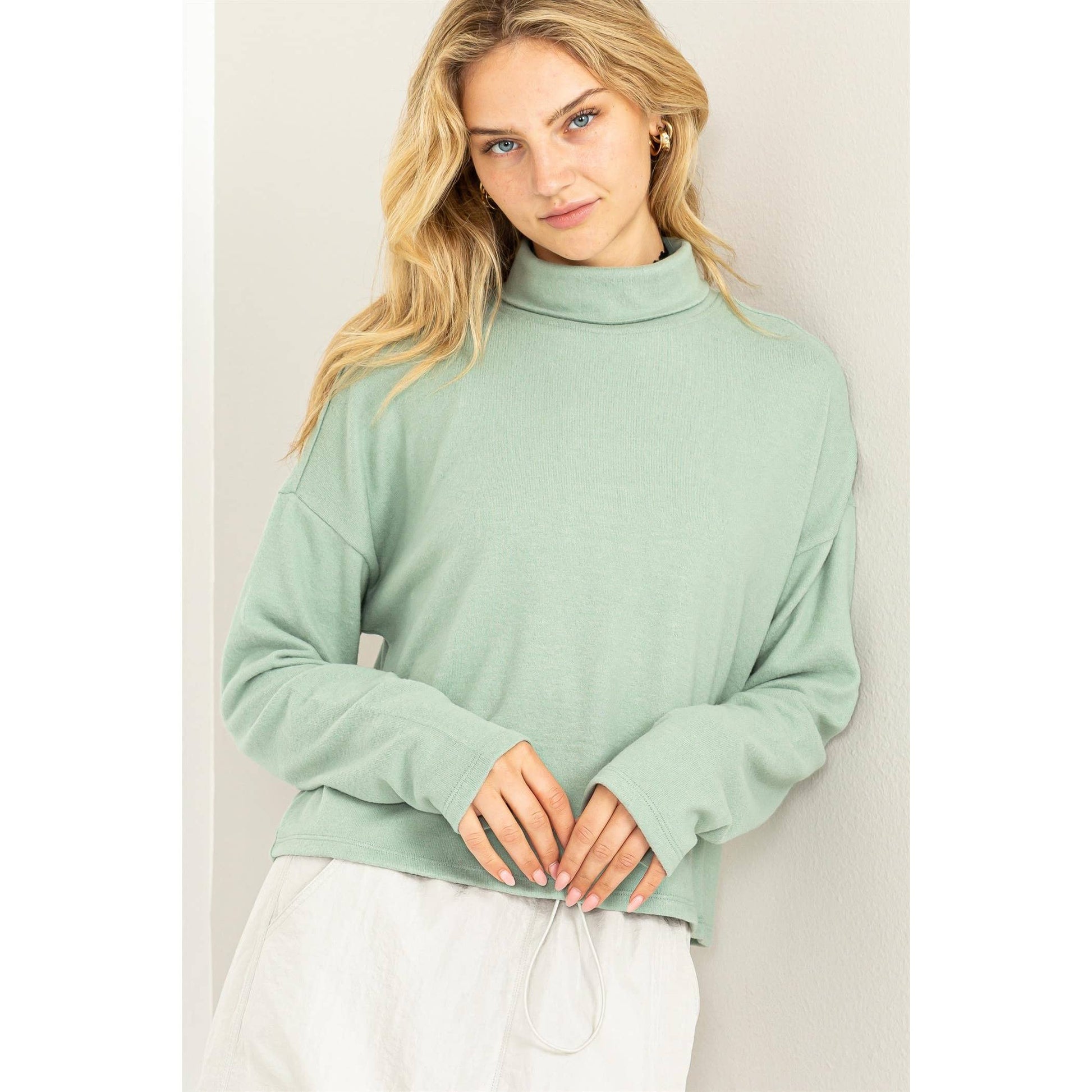 Drop Shoulders Turtleneck - Storm and Sky Shoppe