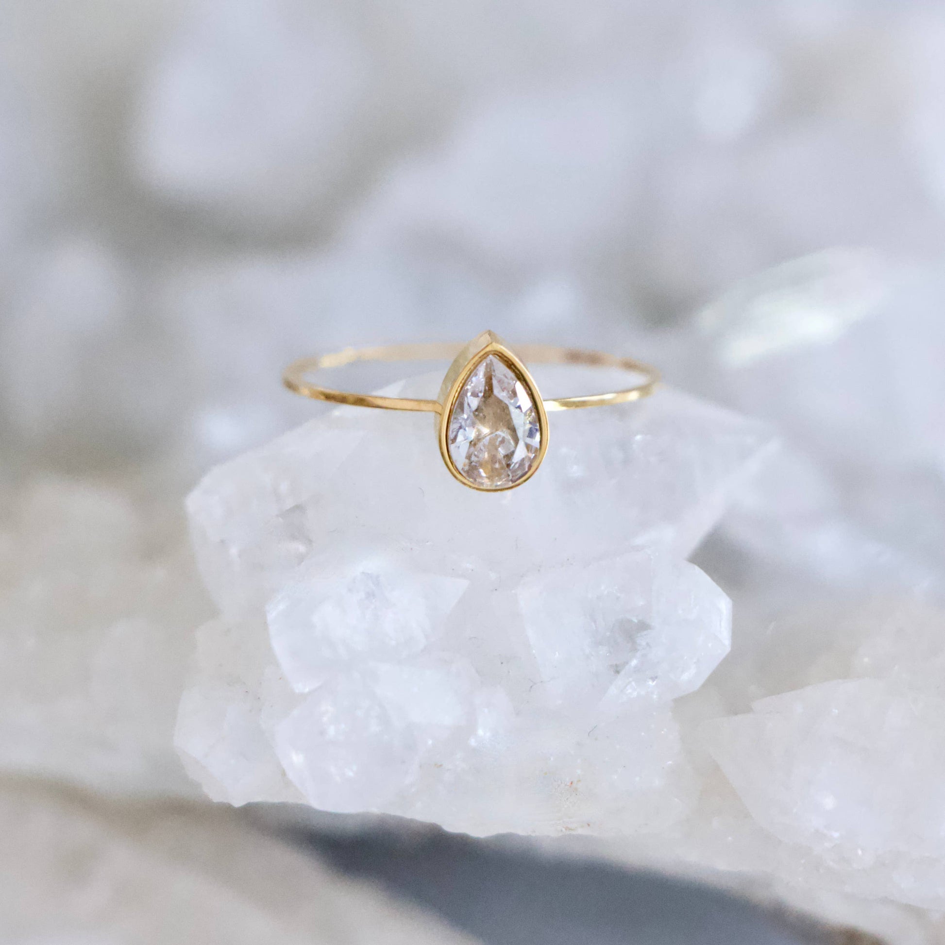 Zircon Teardrop Ring - Storm and Sky Shoppe