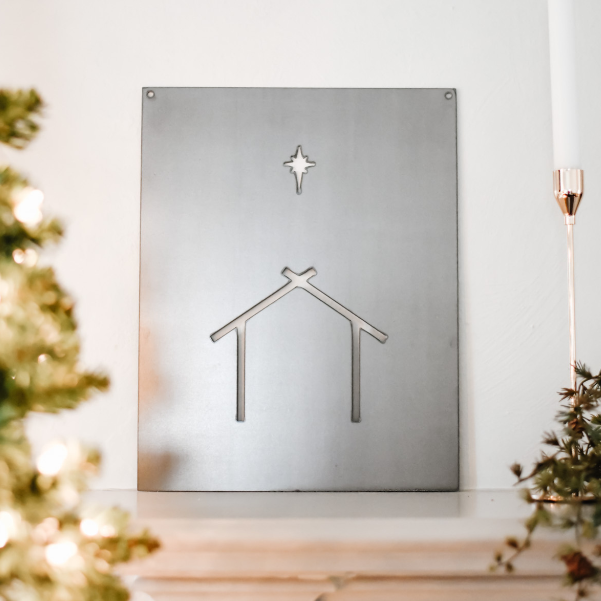 Nativity Scene Christmas Sign Steel Wall Decor Sign - Storm and Sky Shoppe - Keystone Steel Co.