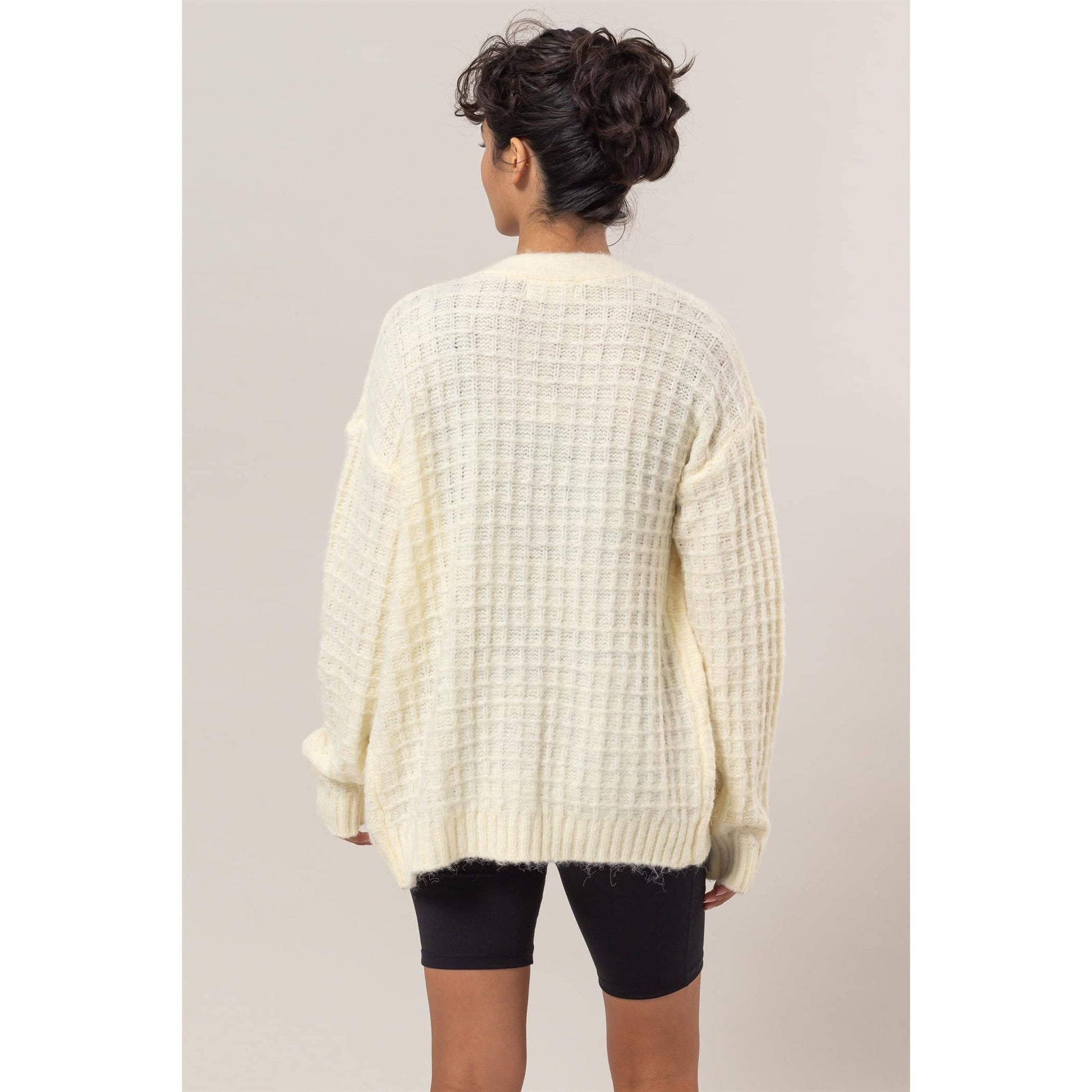Waffle Knit Cardigan Sweater - Storm and Sky Shoppe