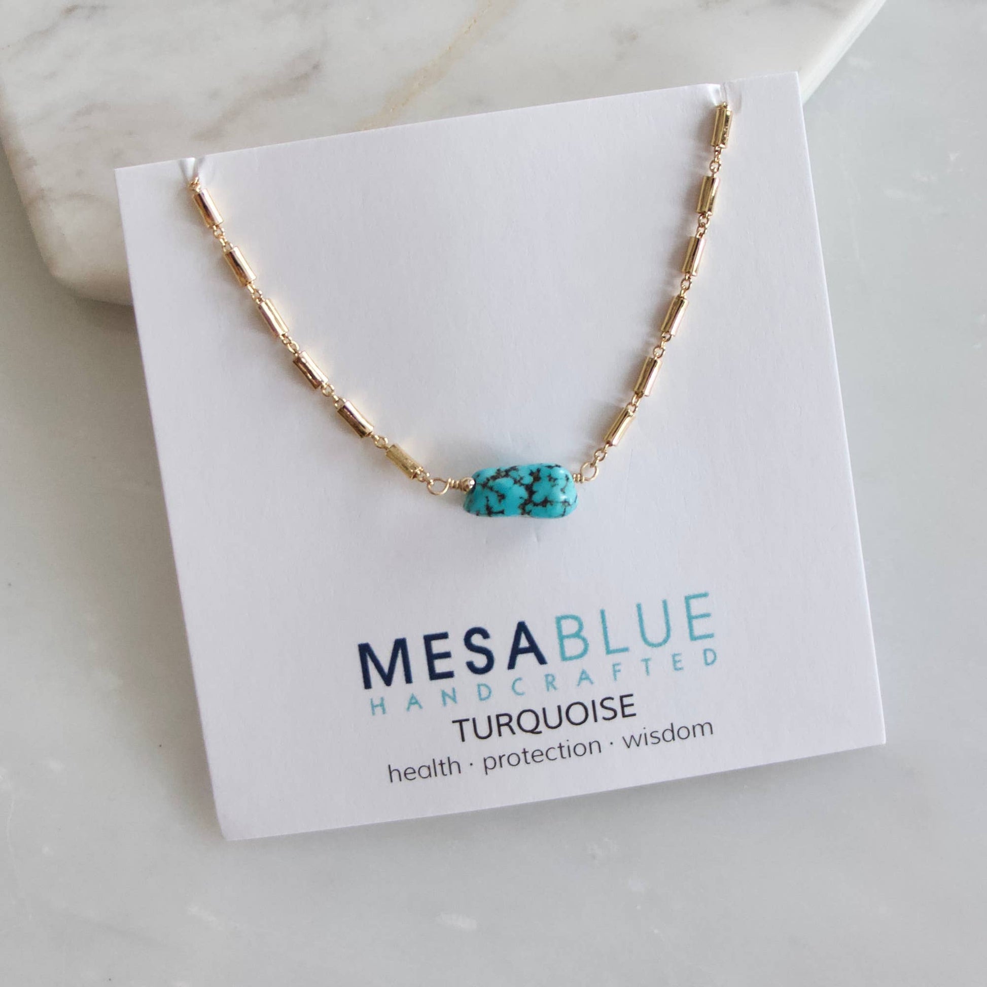 Rough Turquoise Nugget Necklace  - Storm and Sky Shoppe