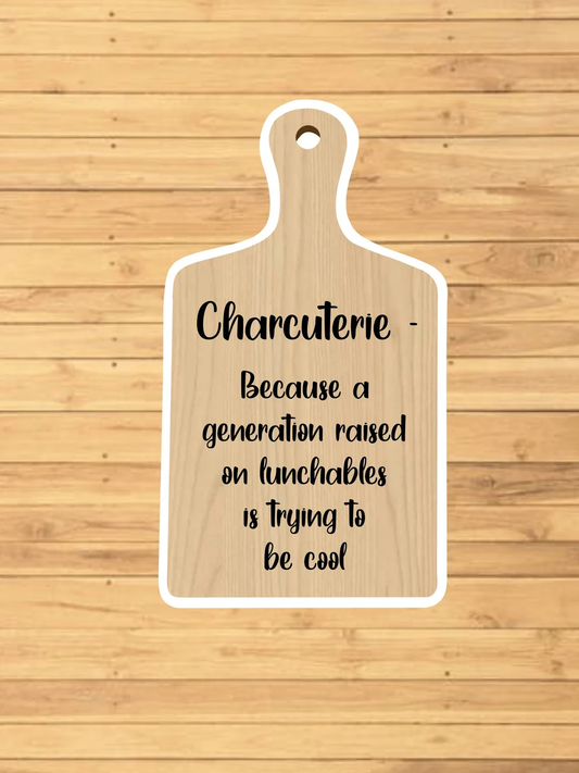 Funny Charcuterie Board Sticker - Storm and Sky Shoppe - EnchantingSunshine