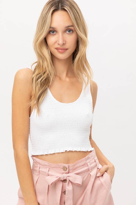 Solid Smocked Jersey Top - Storm and Sky Shoppe - Vanilla Monkey