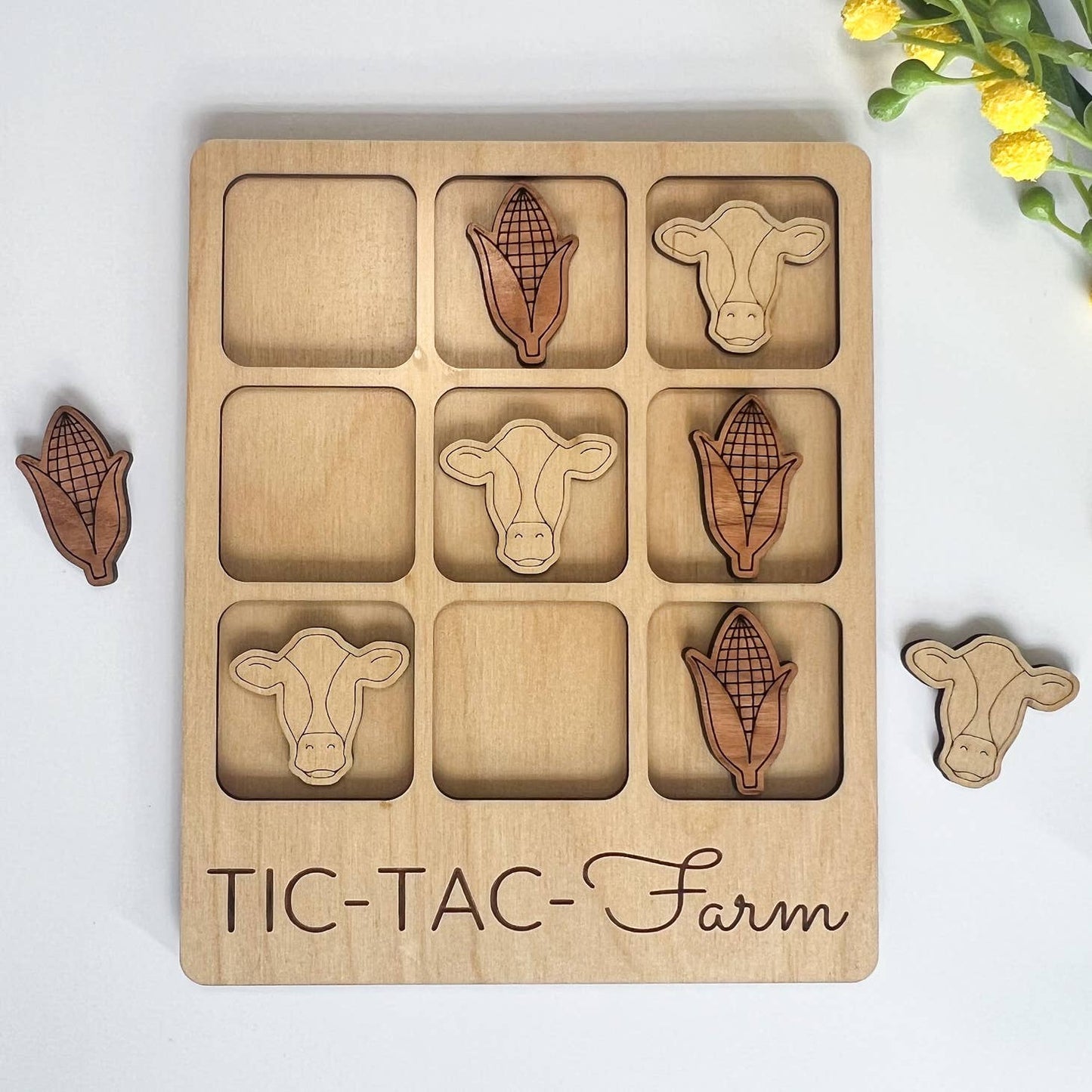 Wooden Tic-Tac-Toe Kits - Storm and Sky Shoppe - Birch House Living