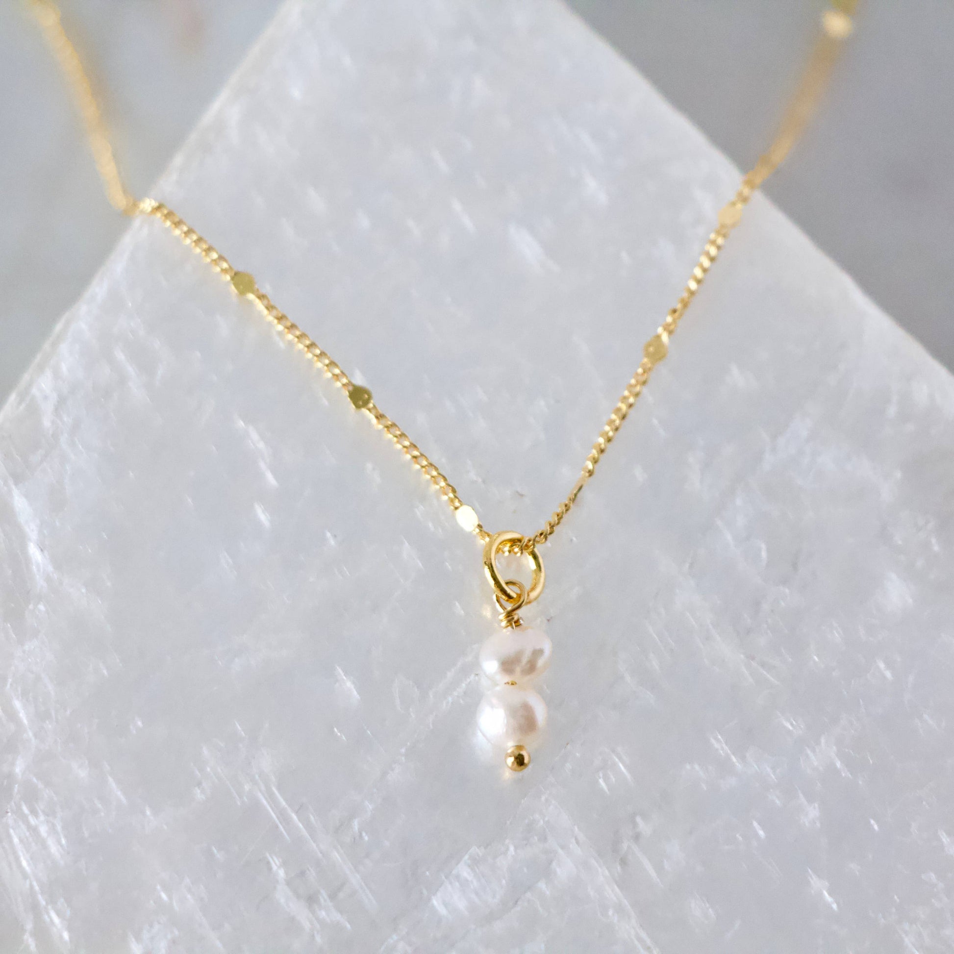 Mini Pearl Drop Necklace - Storm and Sky Shoppe