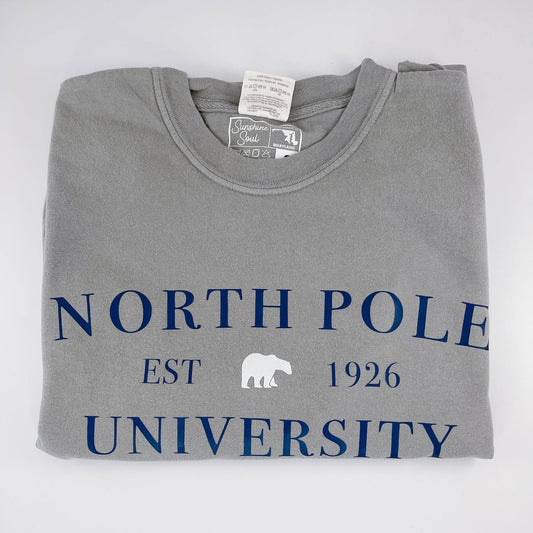 North Pole University Long Sleeve T-Shirt: S - Storm and Sky Shoppe - SunshineSoulMD
