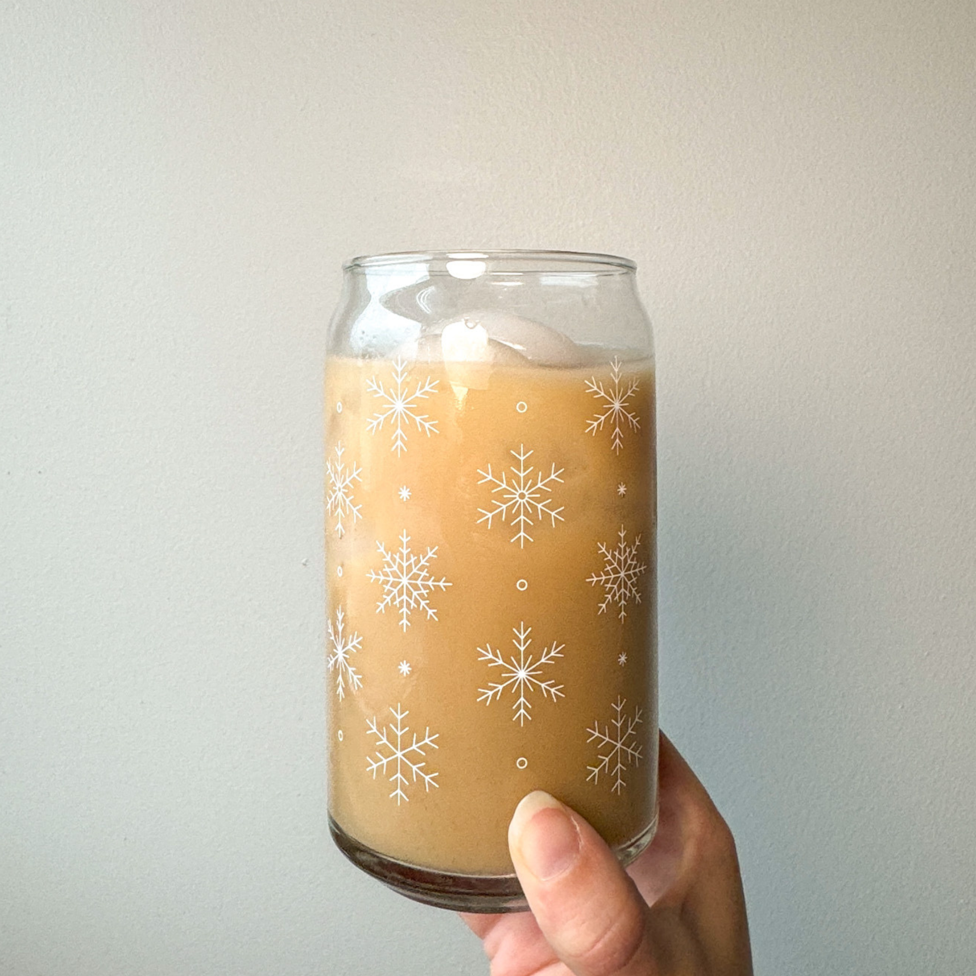 Snowflake Glass Cup - Storm and Sky Shoppe