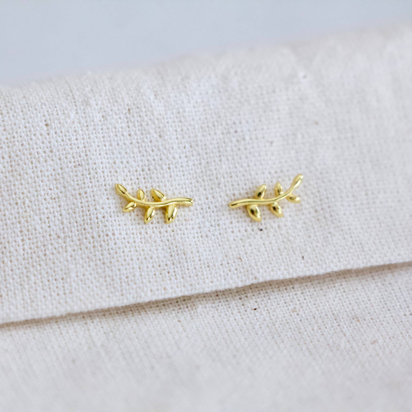 Dainty Olive Branch Earrings - Storm and Sky Shoppe
