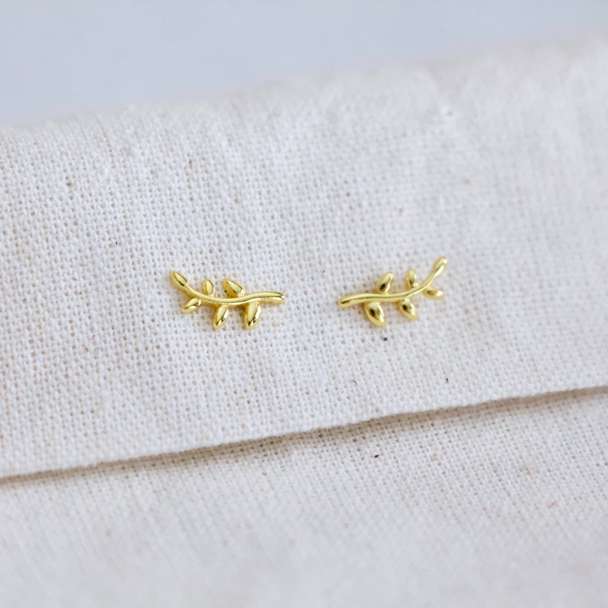 Dainty Olive Branch Earrings - Storm and Sky Shoppe