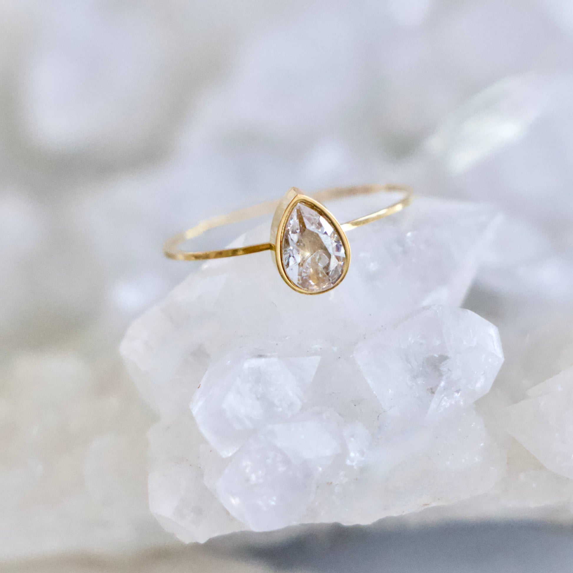Zircon Teardrop Ring - Storm and Sky Shoppe