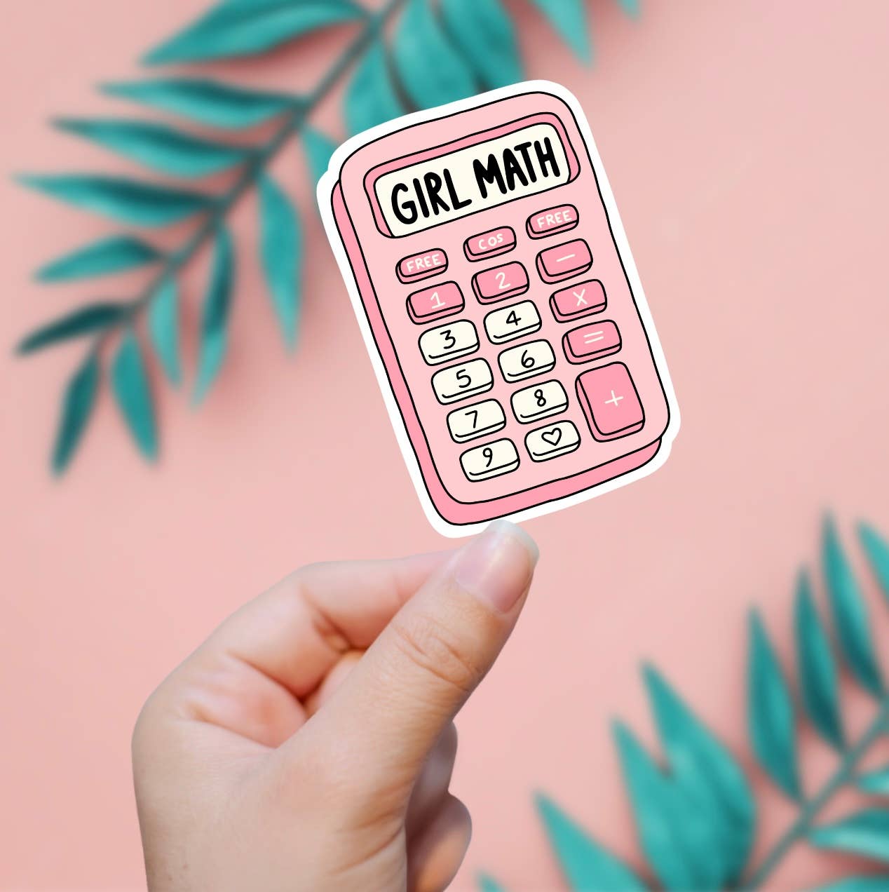 Colorful girl-themed math sticker by EnchantingSunshine featuring playful numbers and symbols on a vibrant background.