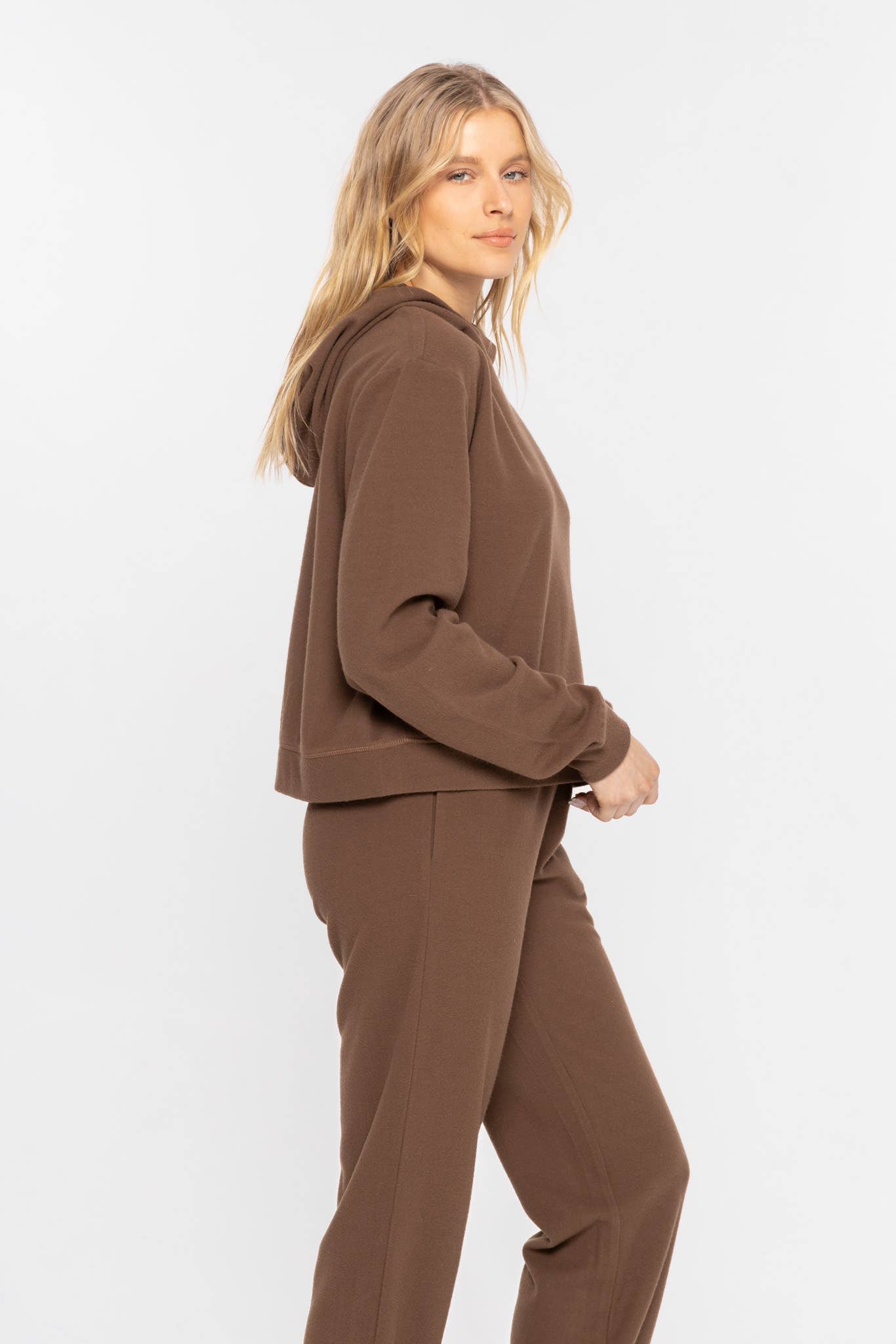 Comfort Blend Lightweight Fleece Hoodie: DARK EARTH / S:M:L (2:2:2) - Storm and Sky Shoppe