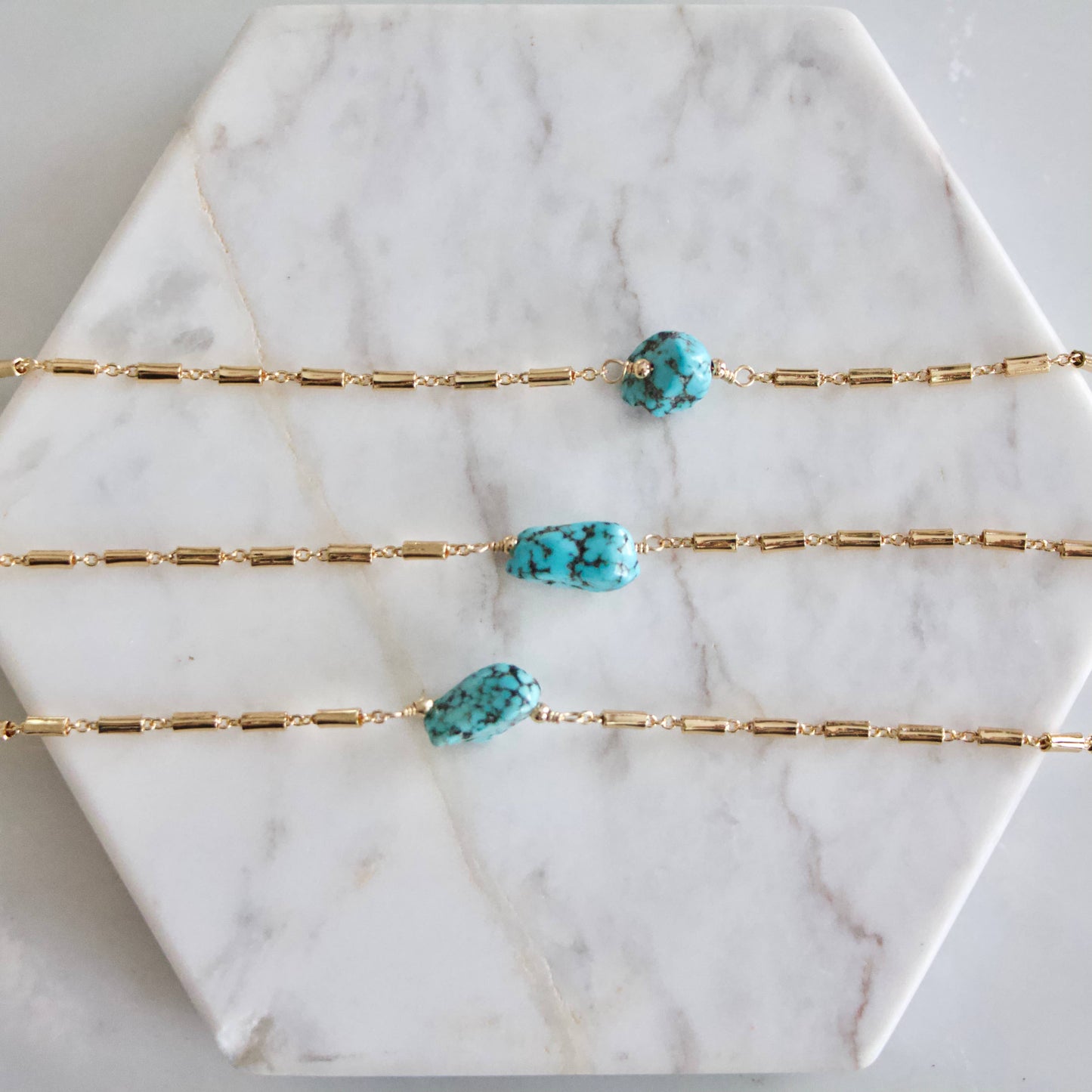 Rough Turquoise Nugget Necklace - Storm and Sky Shoppe