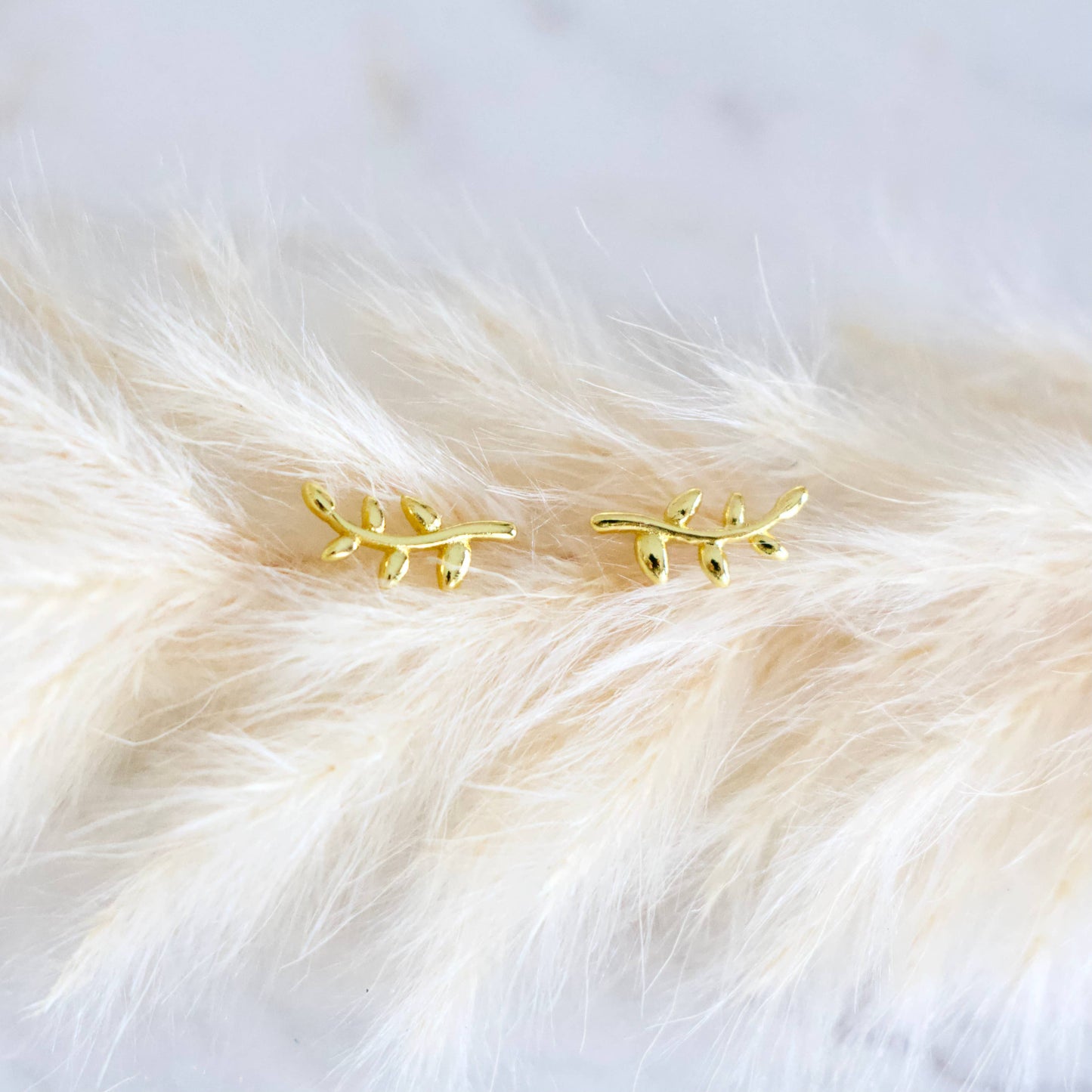 Dainty Olive Branch Earrings - Storm and Sky Shoppe