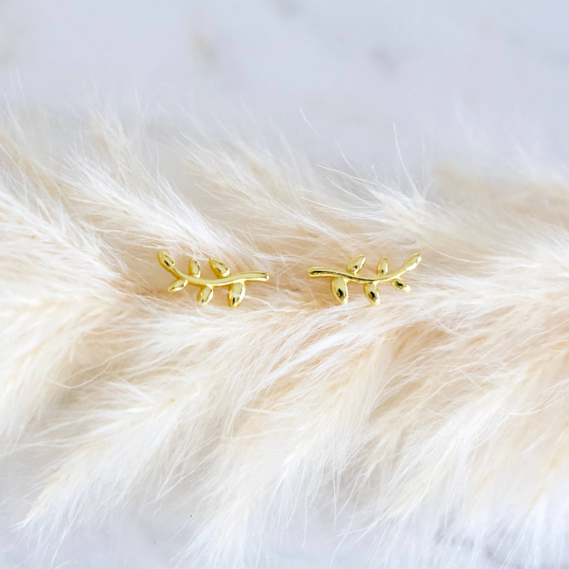 Dainty Olive Branch Earrings - Storm and Sky Shoppe