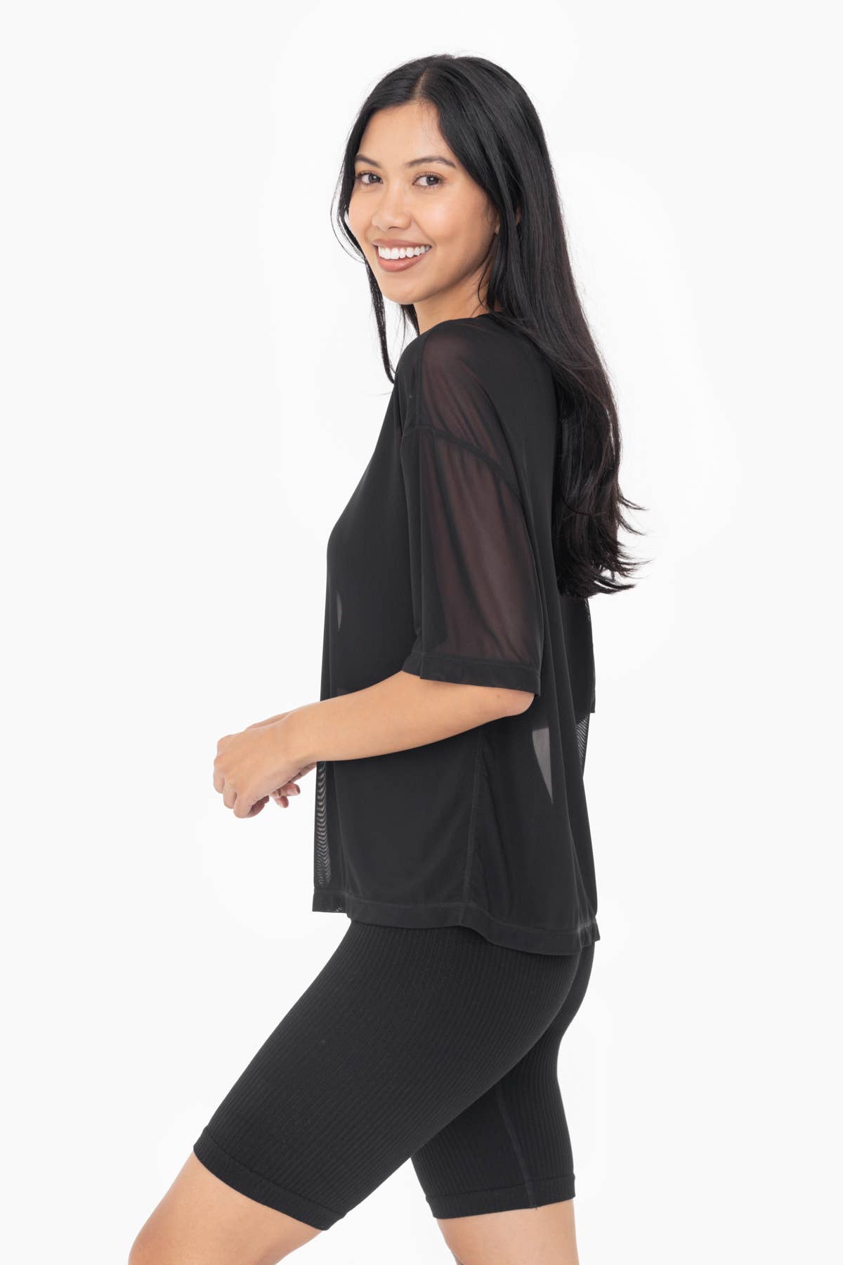 Boxy Sheer Mesh Tee - Storm and Sky Shoppe