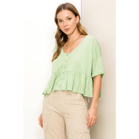 Dear Lover Peplum Top - Storm and Sky Shoppe - HYFVE