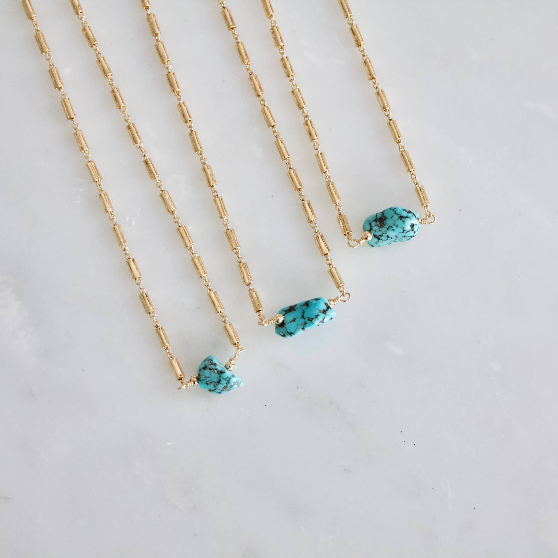 Rough Turquoise Nugget Necklace  - Storm and Sky Shoppe