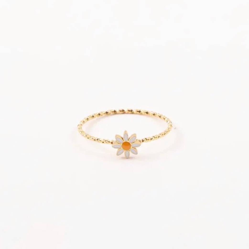 Daisy Stack Ring - Tarnish Free: US 6 - Storm and Sky Shoppe