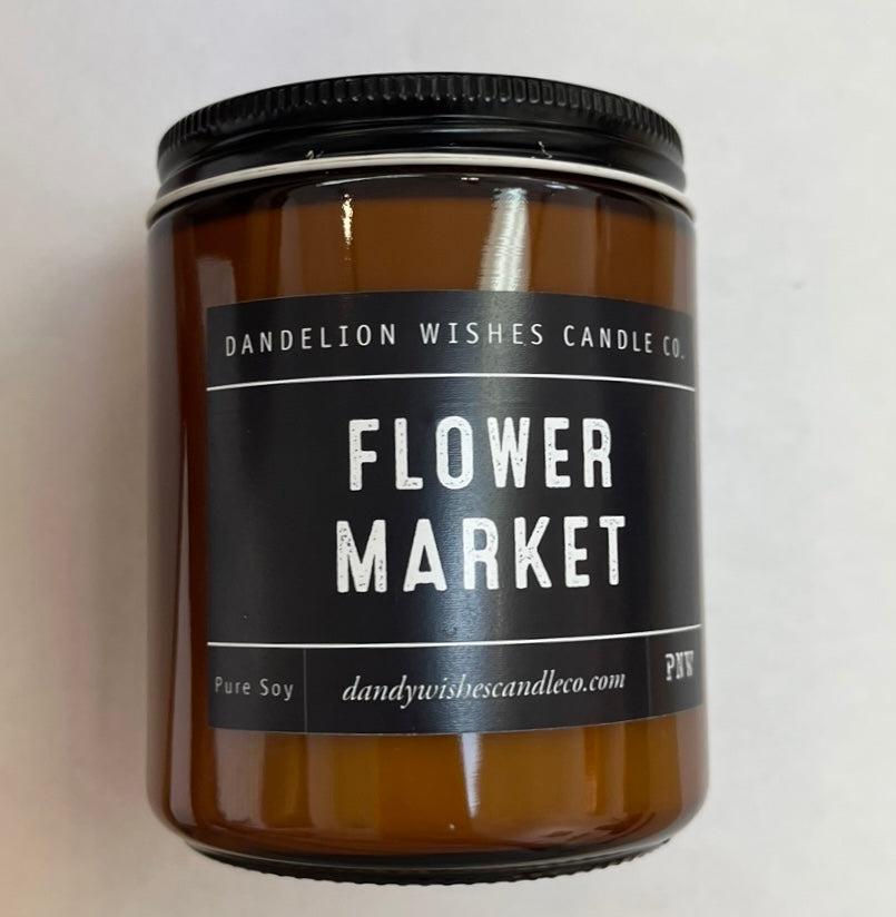 Handmade Amber Candle - Storm and Sky Shoppe - Dandelion Wishes Candle Co.