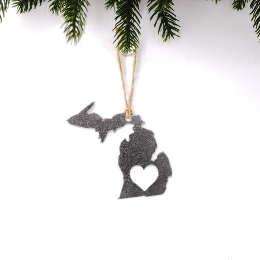 Michigan Heart Ornament - Storm and Sky Shoppe