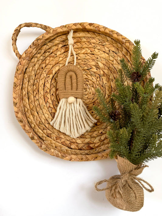 Macrame Santa Claus Christmas Tree Boho Ornament - Storm And Sky
