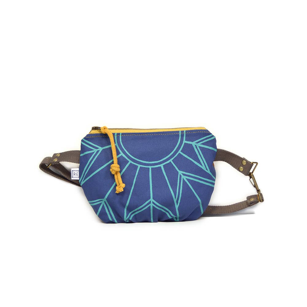 Festival Pack - Rise // Geometric Print Fanny Pack - Storm And Sky