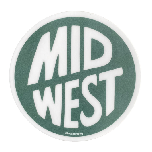 Midwest State Pride Sticker - Green - Storm and Sky Shoppe - Becker Supply Co