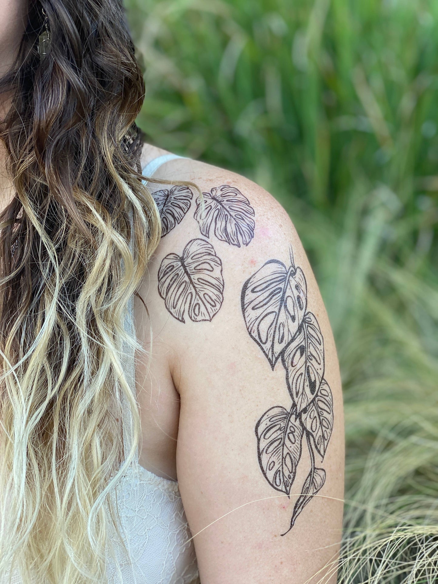 Monstera Vine Temporary Tattoo - Storm and Sky Shoppe