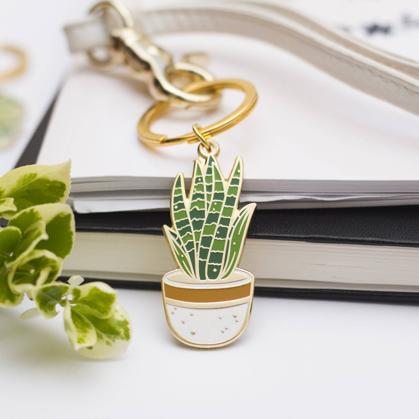 Snake Plant Keychain - Storm and Sky Shoppe