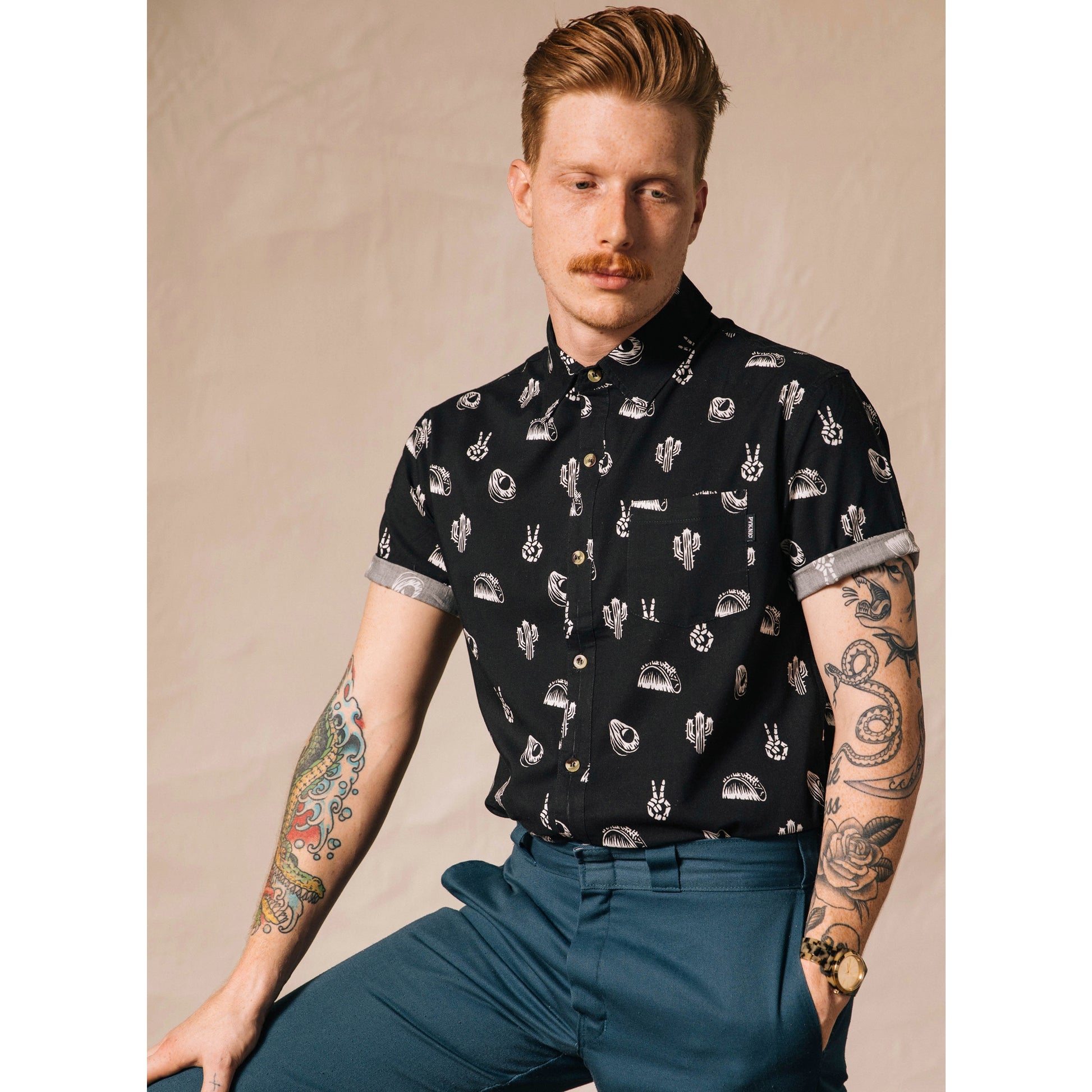 No Problemo Button-up Shirt - Unisex - Storm And Sky