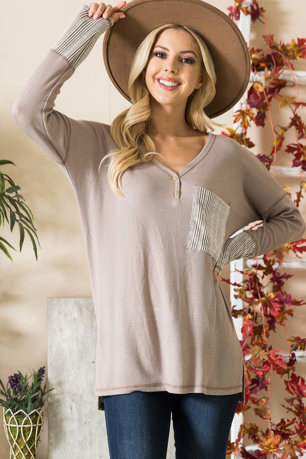 Reversed Stitched Oversize Hi Low Tunic - Storm and Sky Shoppe