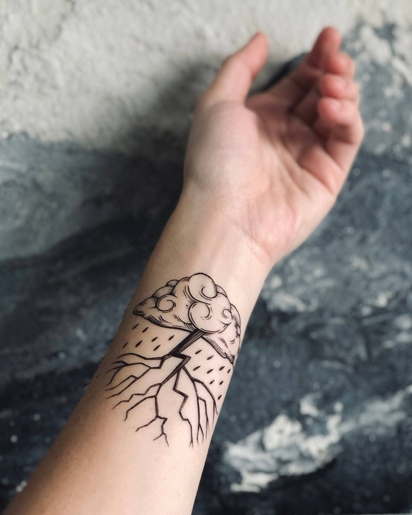 Storm Cloud Temporary Tattoo - Storm and Sky Shoppe