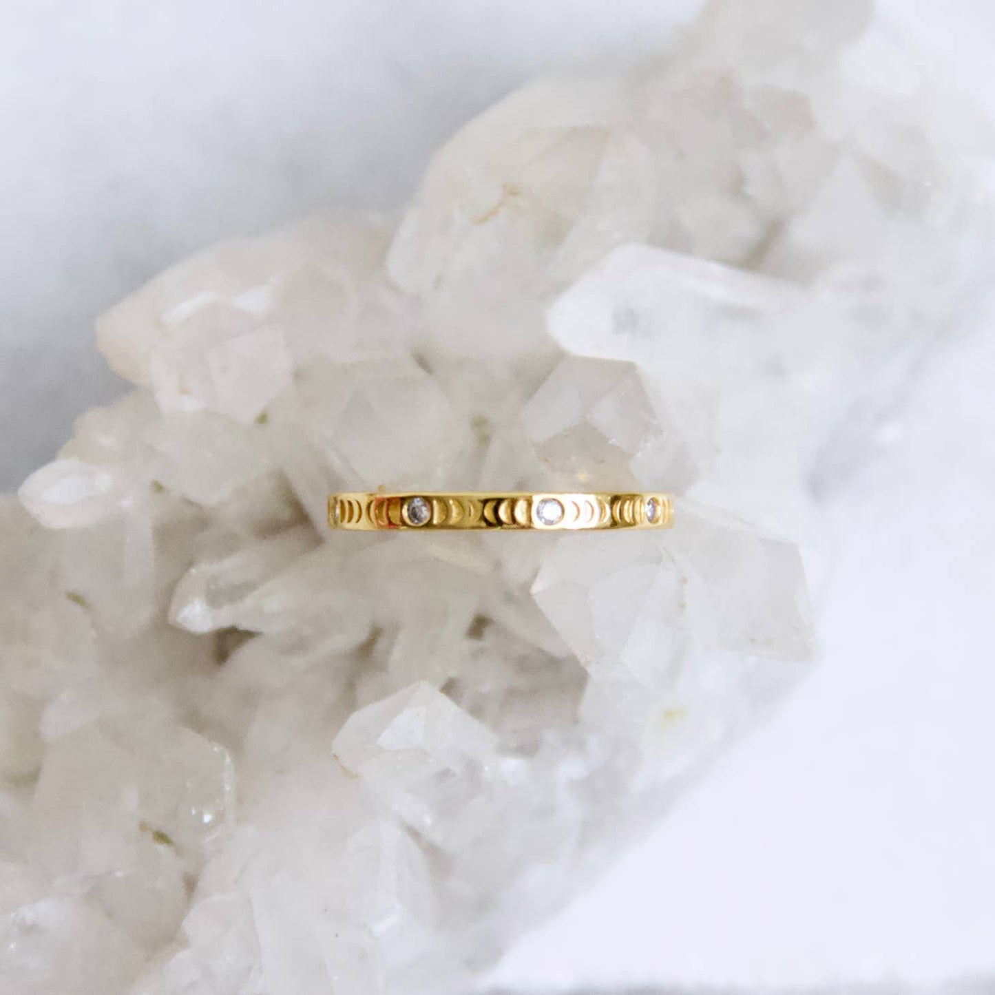 Zircon Moon Phase Ring - Storm and Sky Shoppe - Mesa Blue