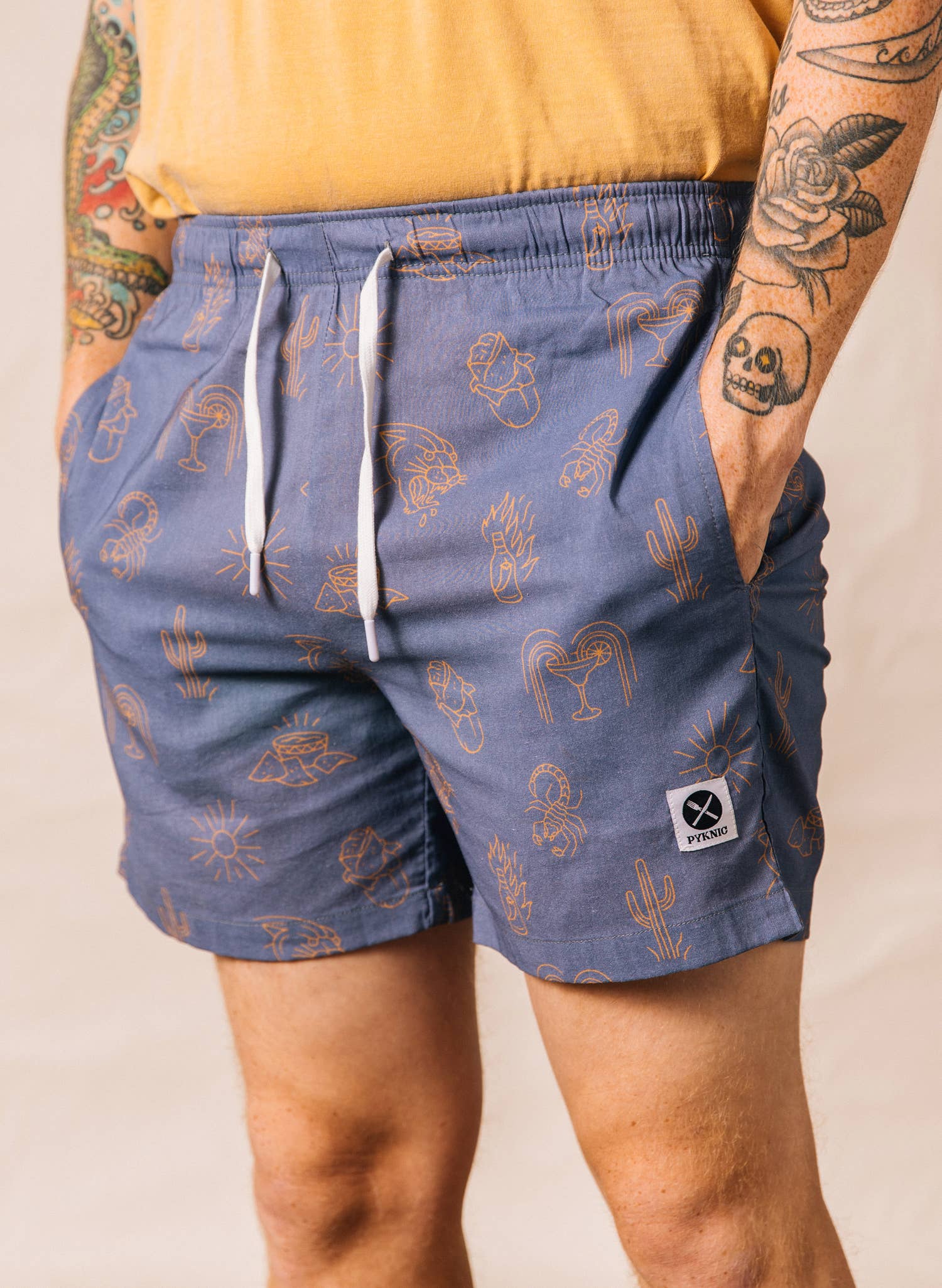 Adios Burritos Walk Shorts - Storm And Sky
