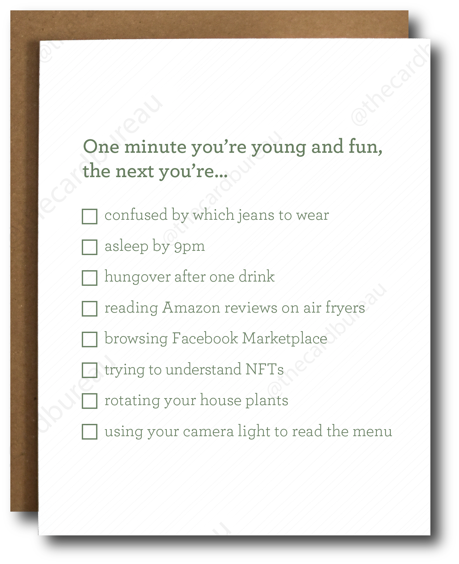 Young and Fun Birthday List Card - Storm And Sky