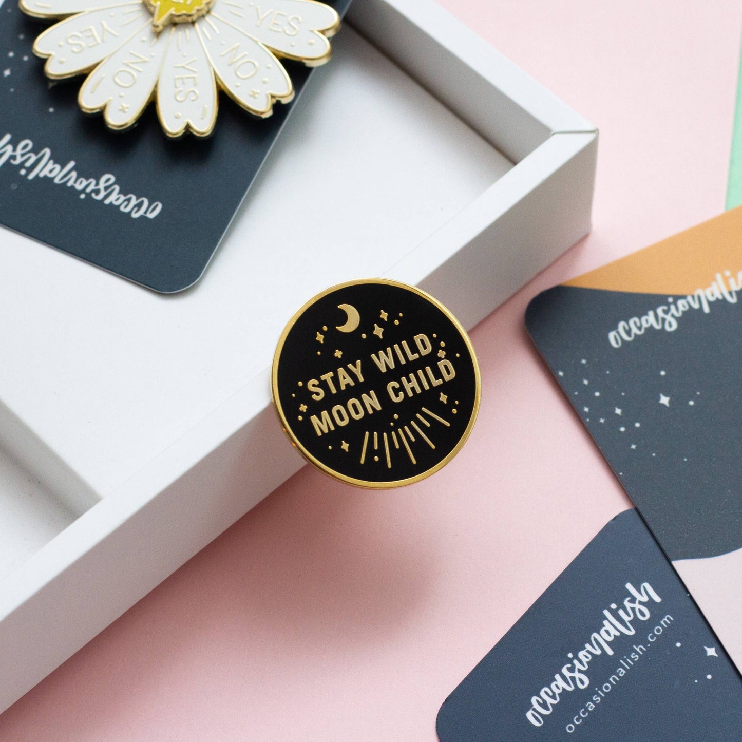 Stay Wild Moon Child Enamel Pin - Storm and Sky Shoppe