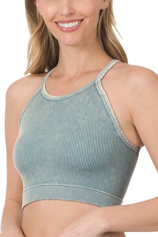 Washed Ribbed Seamless Cami Top - Storm and Sky Shoppe