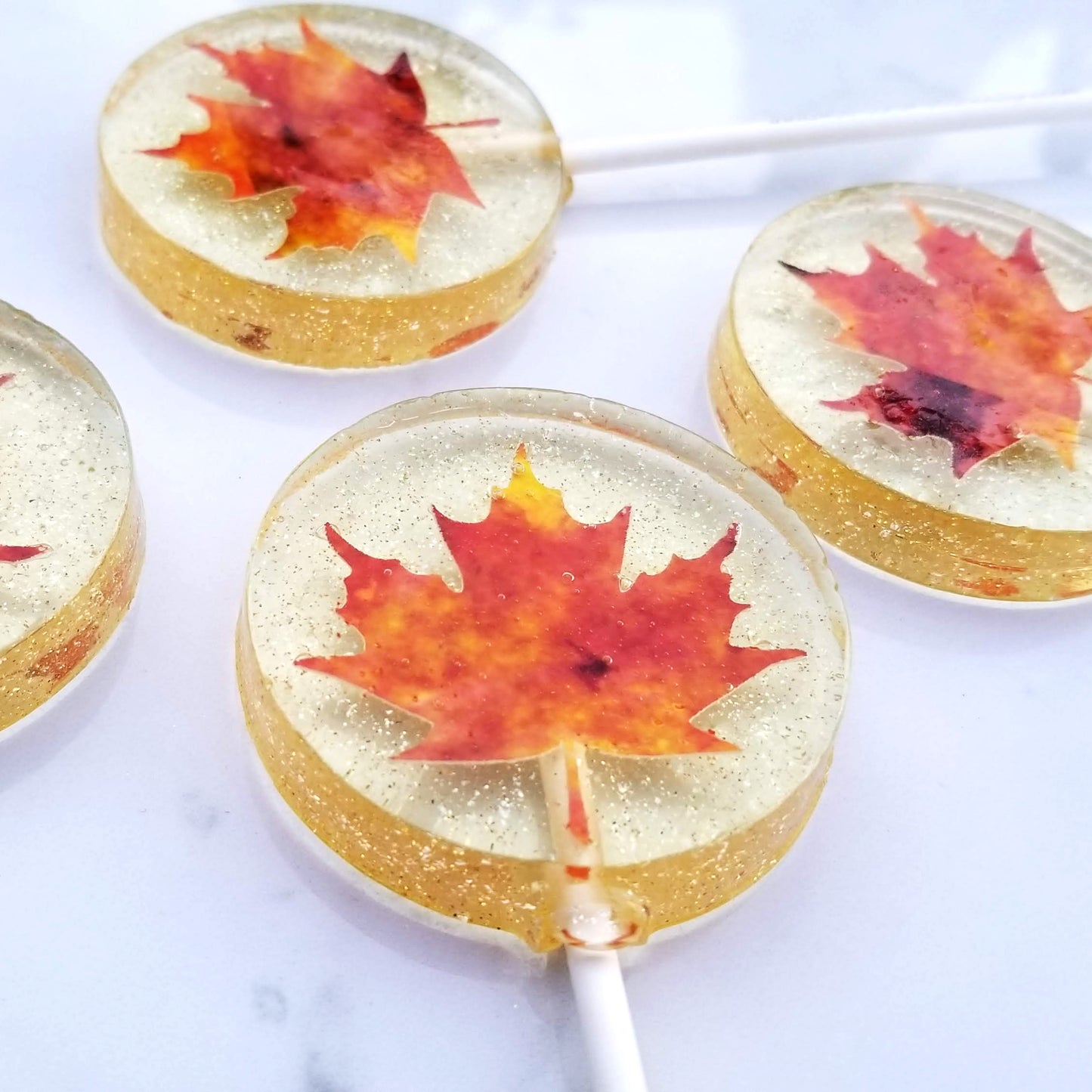 Fall Leaf Lollipops - Caramel Flavor - Storm and Sky Shoppe