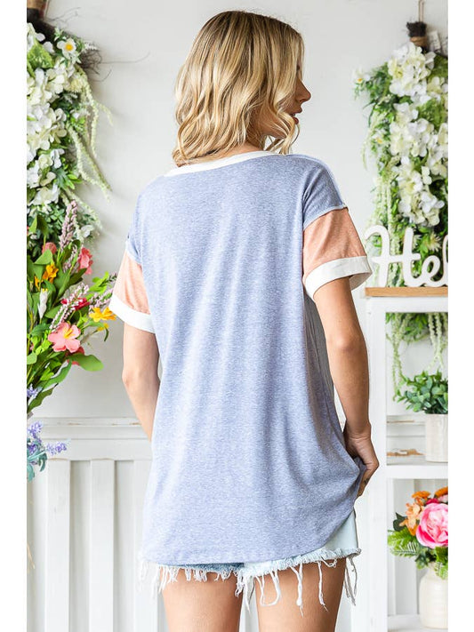 Color Block T-Shirt - Storm and Sky Shoppe - 7th Ray