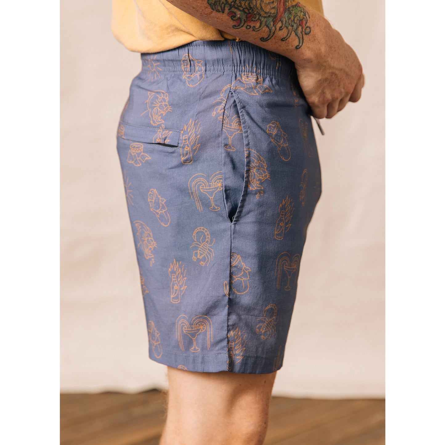 Adios Burritos Walk Shorts - Unisex - Storm And Sky
