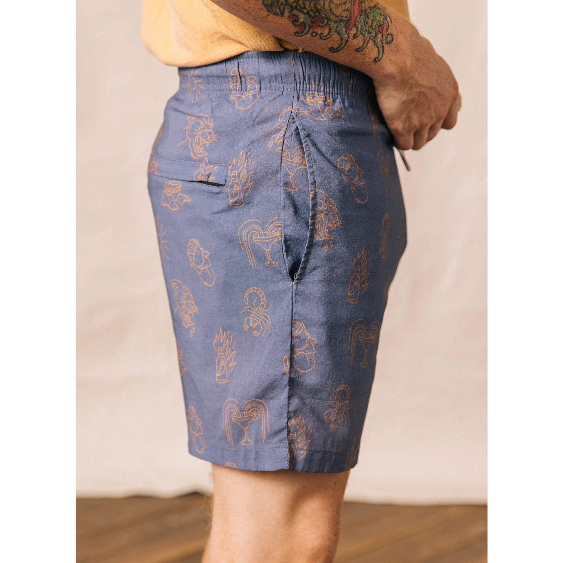 Adios Burritos Walk Shorts - Unisex - Storm And Sky