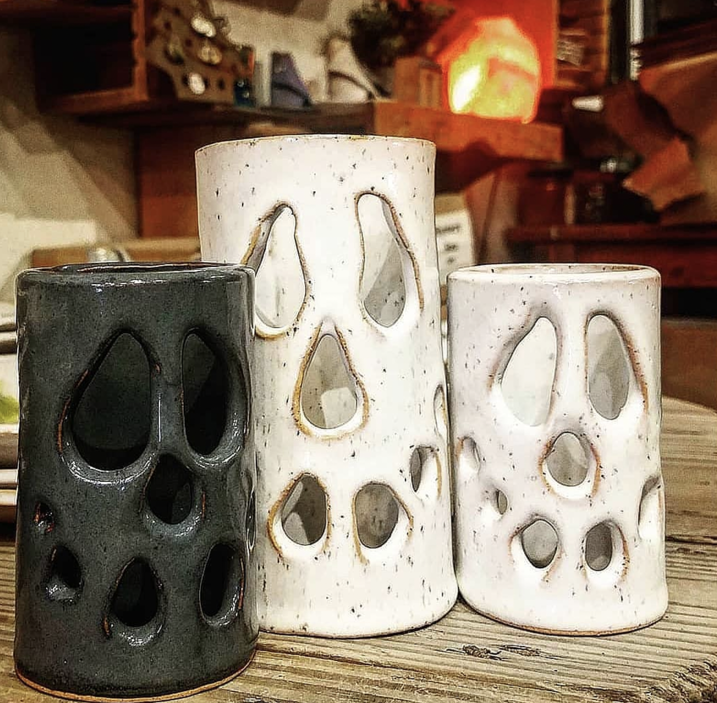 Halloween Ghost Luminary / Fall Candle / Handmade Fall Decor (Copy) - Storm And Sky