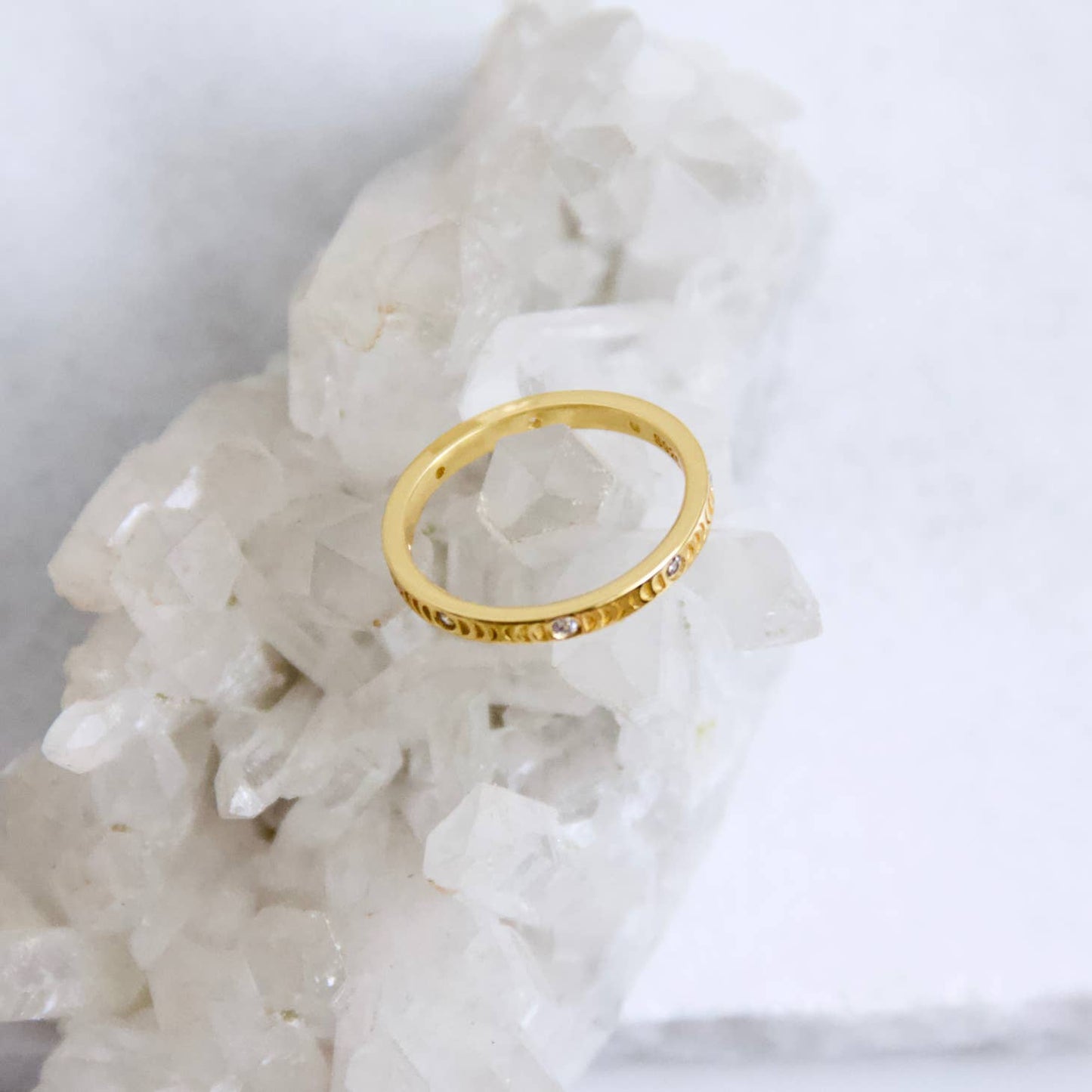 Zircon Moon Phase Ring - Storm and Sky Shoppe - Mesa Blue